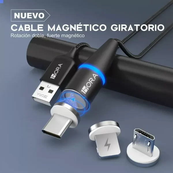 Cable Magnetico Tipo C/V8/IP 3A - CAB261 (2M) 1HORA - Imagen 4