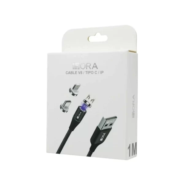 Cable Magnetico Tipo C/V8/IP 3A- CAB253 (1M) 1HORA - Imagen 2