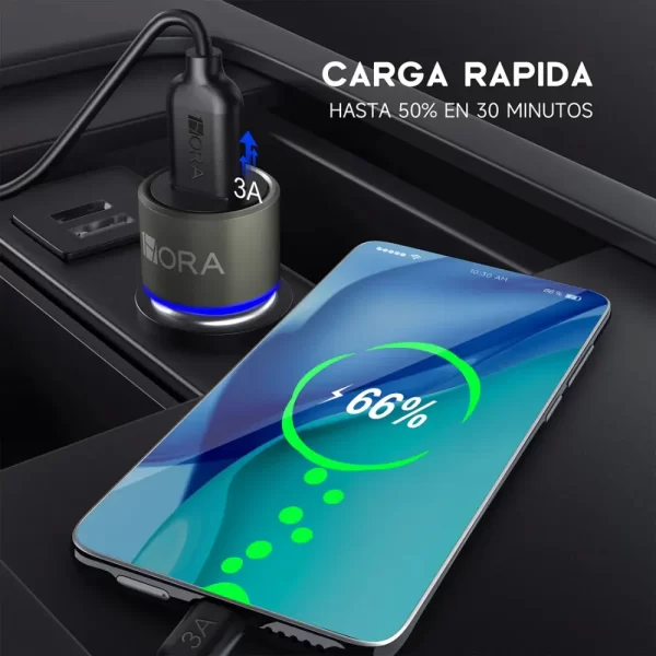 Cargador para auto 3A - GAR116 1HORA - Imagen 3