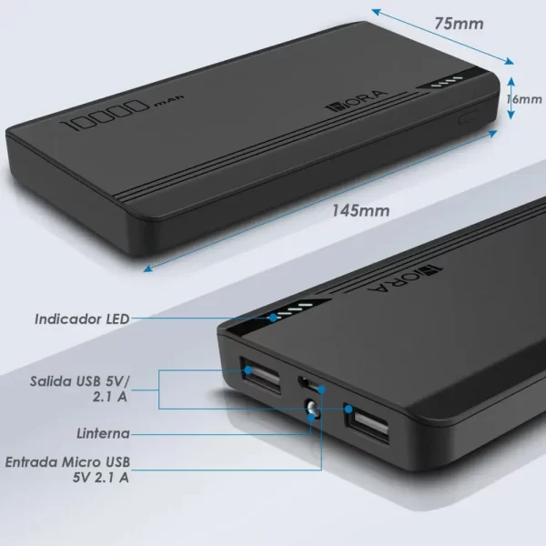 Power bank 10,000mAh - GAR140 1HORA - Imagen 5