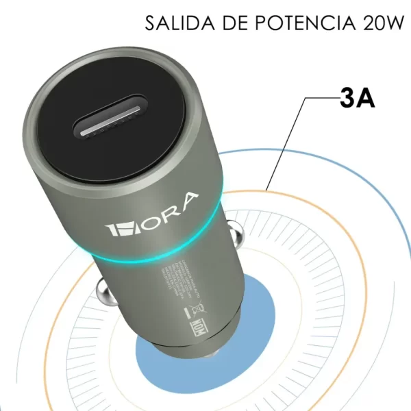 Cargador para auto 3A tipo C - GAR156 1HORA - Imagen 2