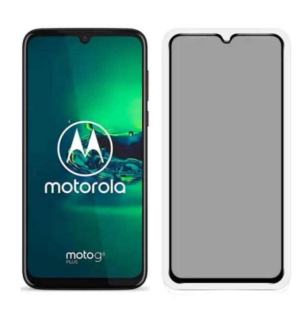 Moto G8 Plus- Mica de cristal privacidad 9D