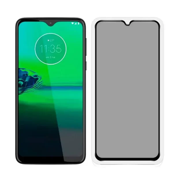 Moto G8 Play - Mica de cristal privacidad 9D