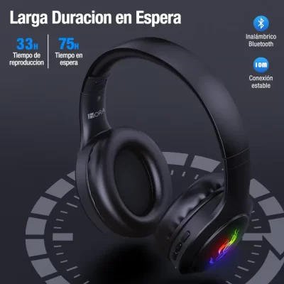 Audífonos de diadema bluetooth AUT202 1HORA - Image 2