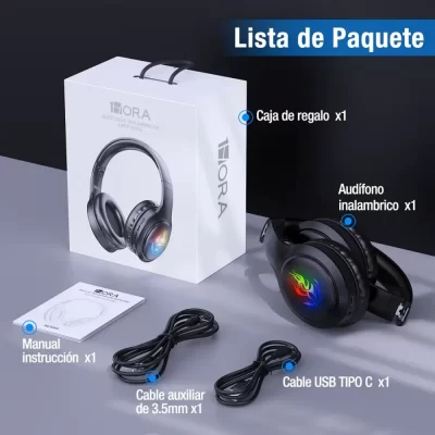 Audífonos de diadema bluetooth AUT202 1HORA - Image 3