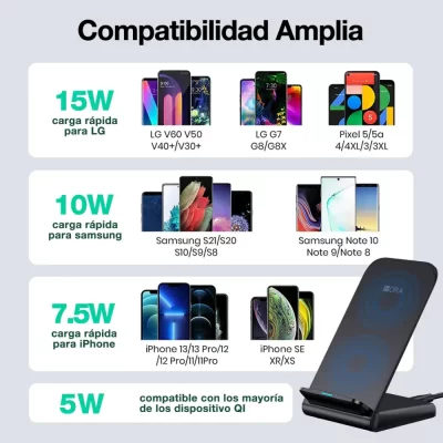 Cargador inalámbrico 15W - GAR157  1HORA - Image 2