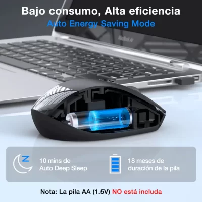 Ratón inalámbrico 2.4G silencioso Sensible DPI 1600 RAT001 Mouse 1HORA - Image 4